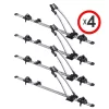 Thule FreeRide 532 silver roof mounted bike carrier x 4 with matching locks (532002)