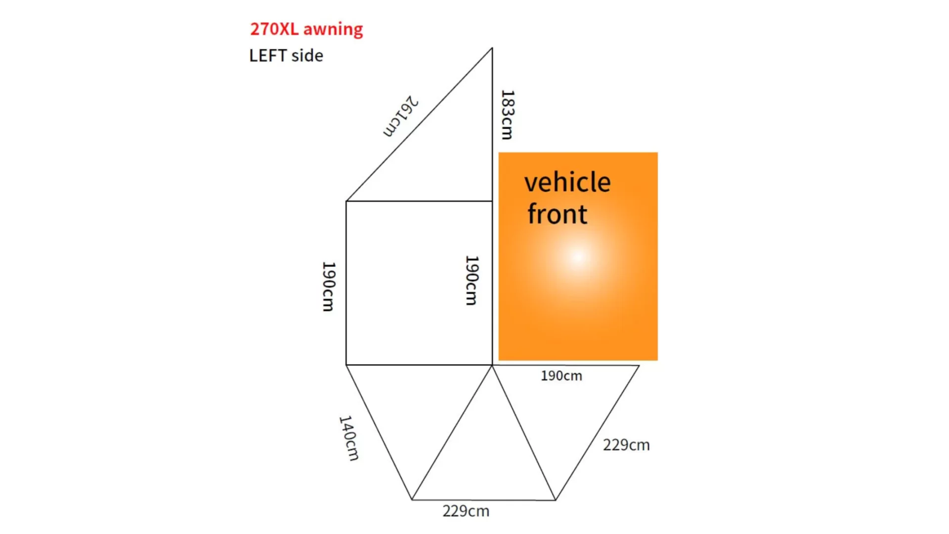 Campboss Shadow 270Xl Awning W/Zip Opening For Rtt (CB-S270XLRTT) - View 3