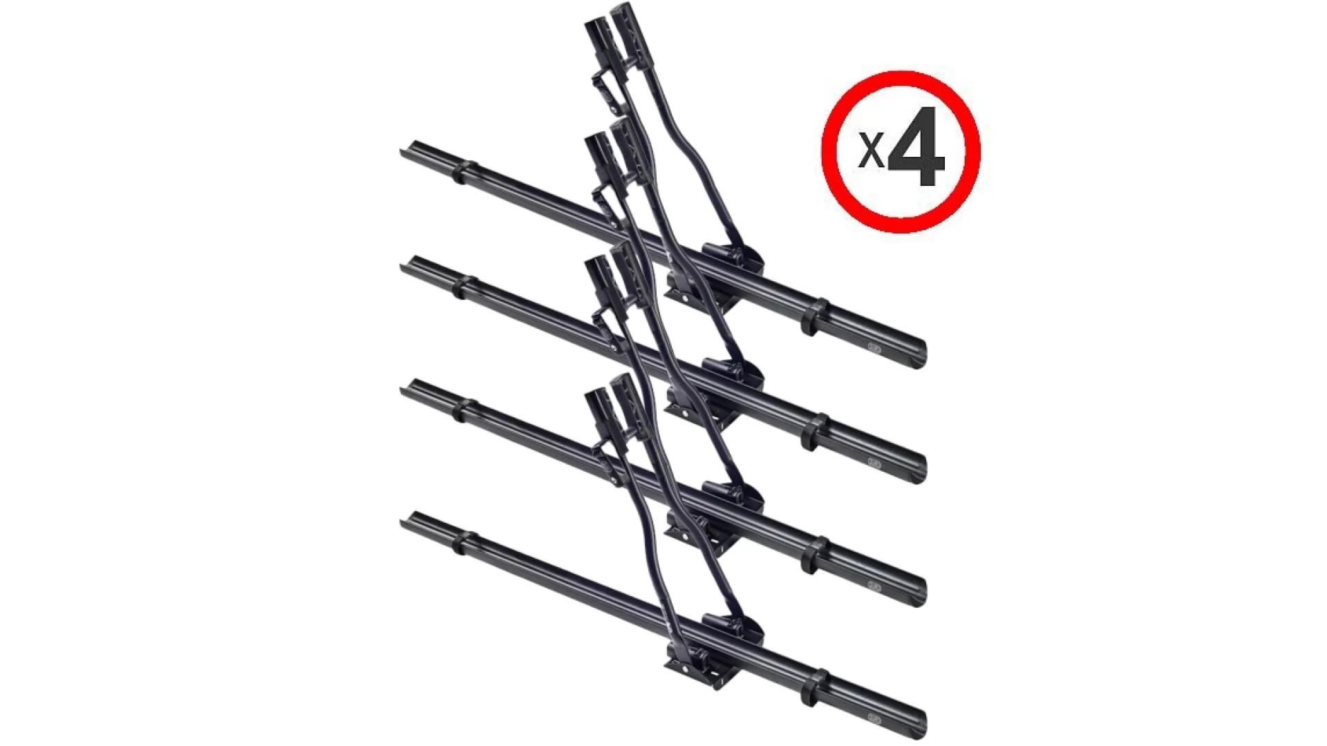 Cruz Race black roof mounted bike carrier x 4 with matching locks (940-015)