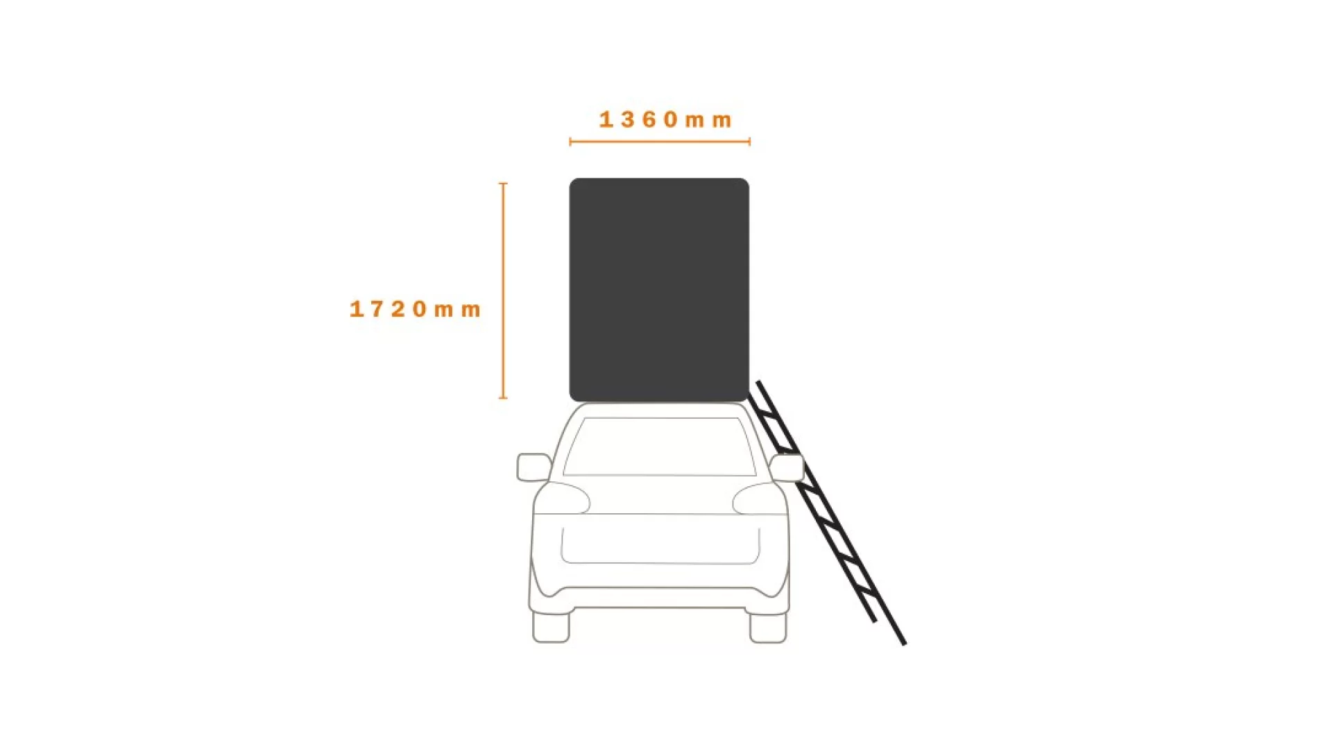 Darche ECO Ridgeback Grey Roof Top Tent (T050801555S) - View 3