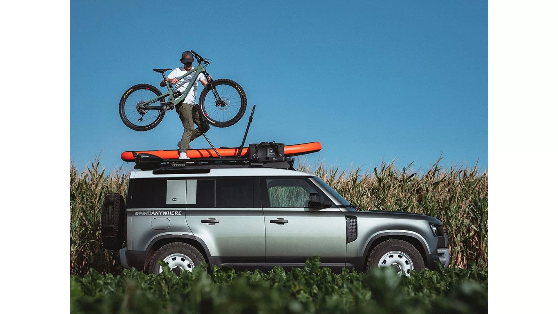 Land Rover New Defender (2020-Current)110 Slimline II Roof Rack Kit - KRLD034T - View 1