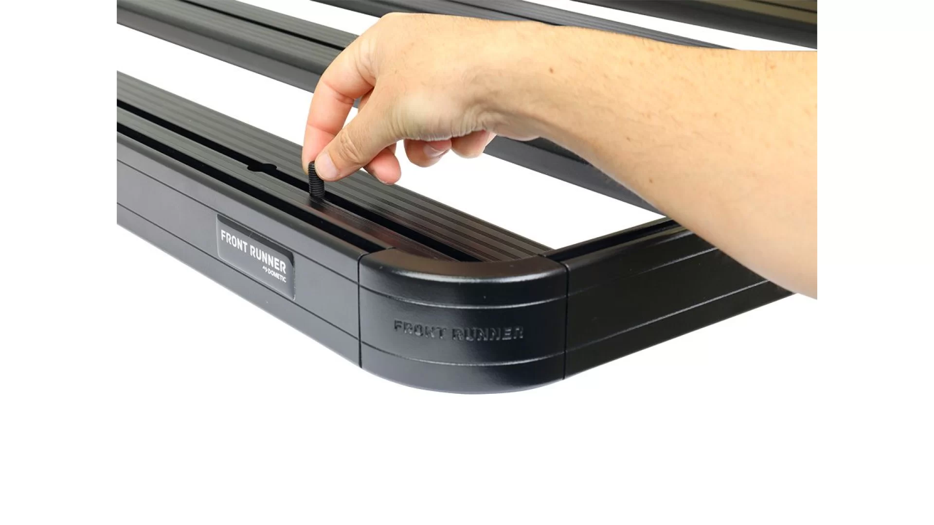 Volkswagen T5/T6 Transporter LWB w/OEM Tracks (2003-Current) Slimline II Roof Rack Kit - KRVT015T - View 1