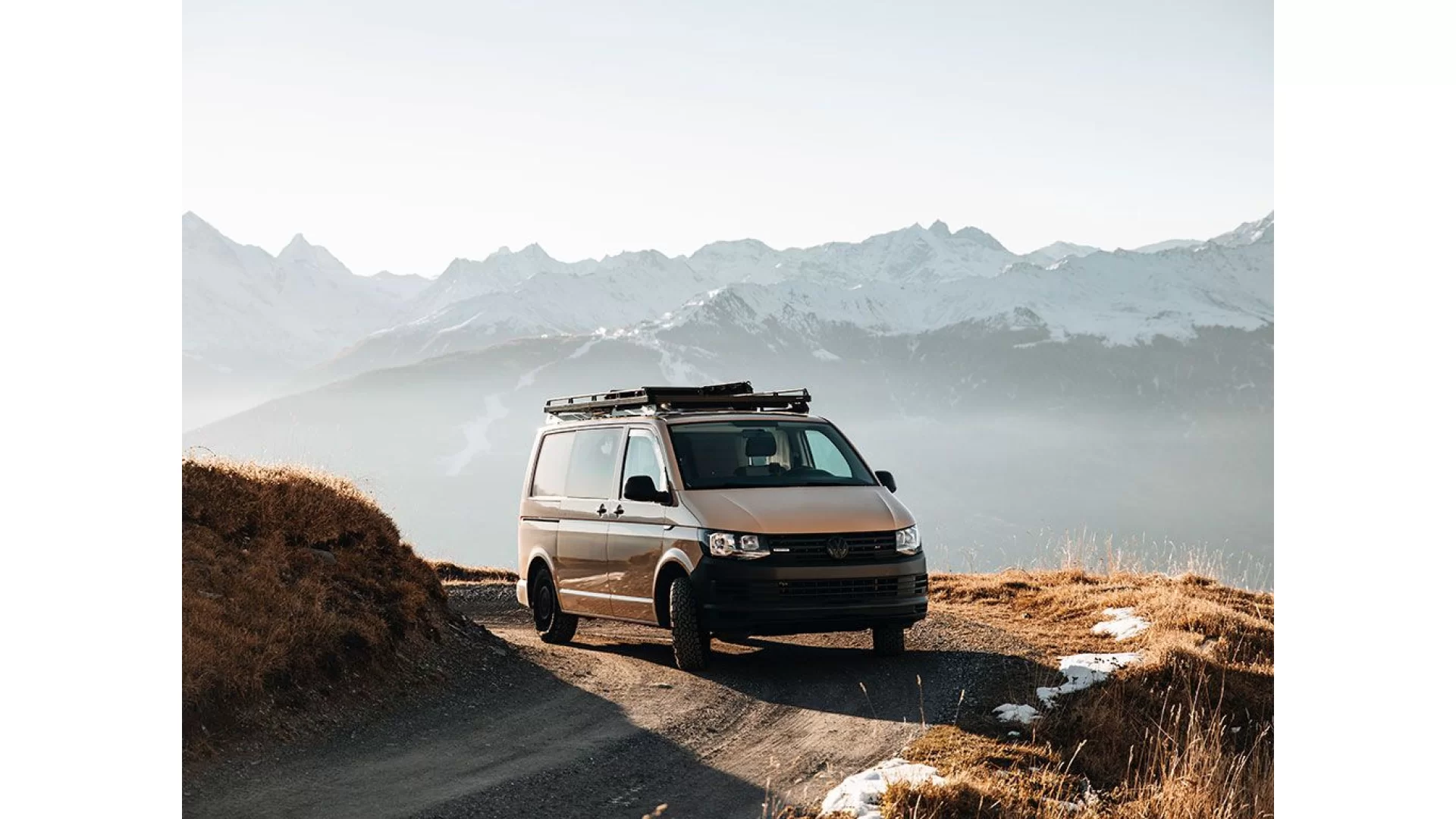 Volkswagen T6/T6.1 Caravelle Transporter SWB (2015-Current) Slimline II Roof Rack Kit - KRVT017T - View 1