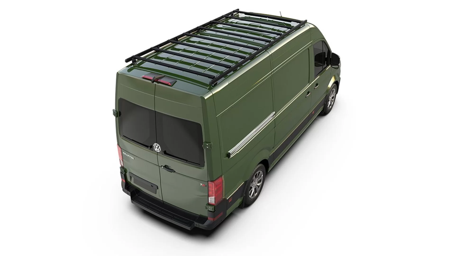Volkswagen Crafter (L3H2/ MWB/Standard Roof) (2017-Current) Slimpro Van Rack Kit - KVVC001T - View 4