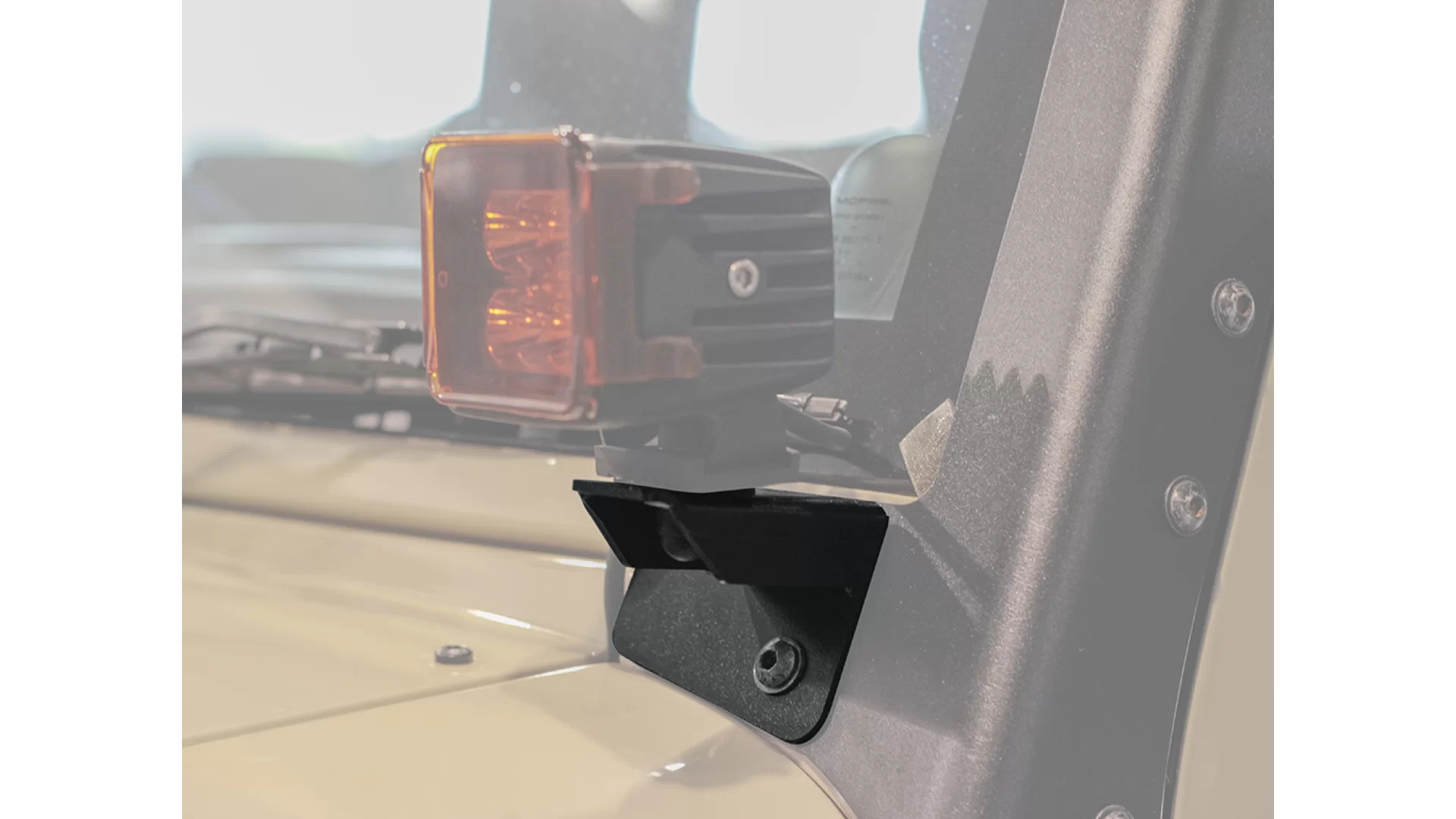 Jeep Wrangler JK/JKU Windshield Spot Light Brackets - RRAC014 - View 1