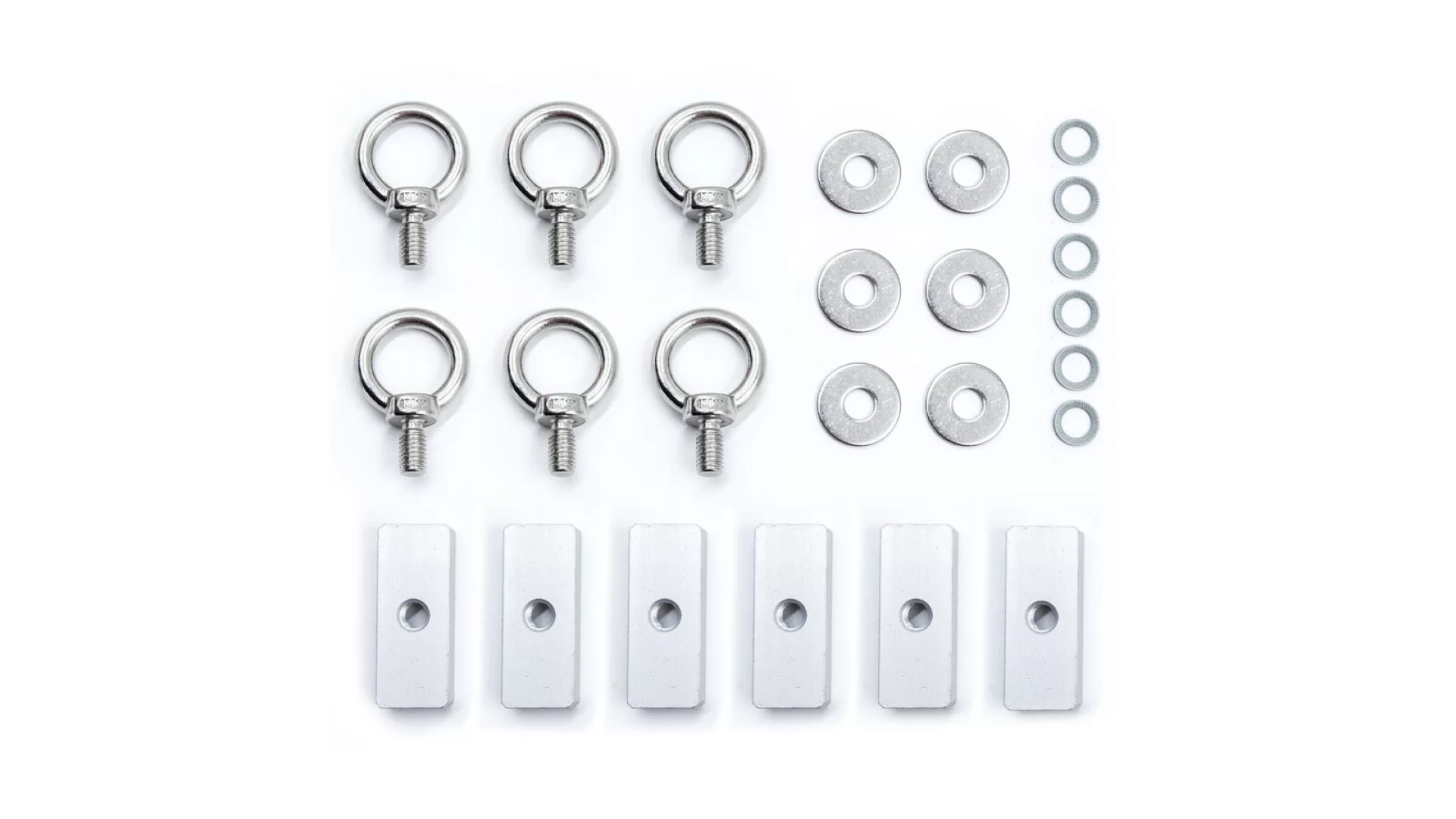 Kaon M8 Stainless Steel Eye Bolt Tie Down Kit Rhino Pioneer Platform Rack [Qty: 6] - KS0071 - View 1