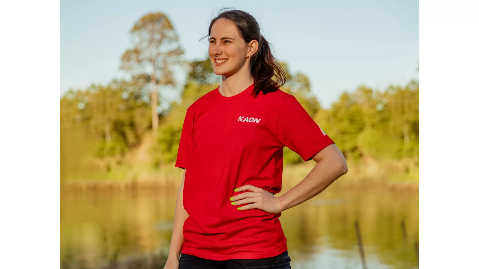 Kaon Prado & FJ Tee [Colour: Red] [Size: M] - KS0406_M - View 5