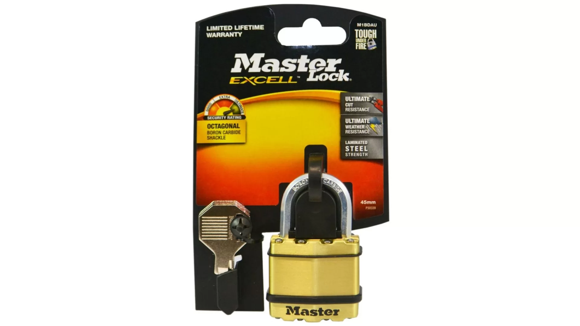 Master Lock Padlock Excell Lam 45mm Wide - M1BDAU