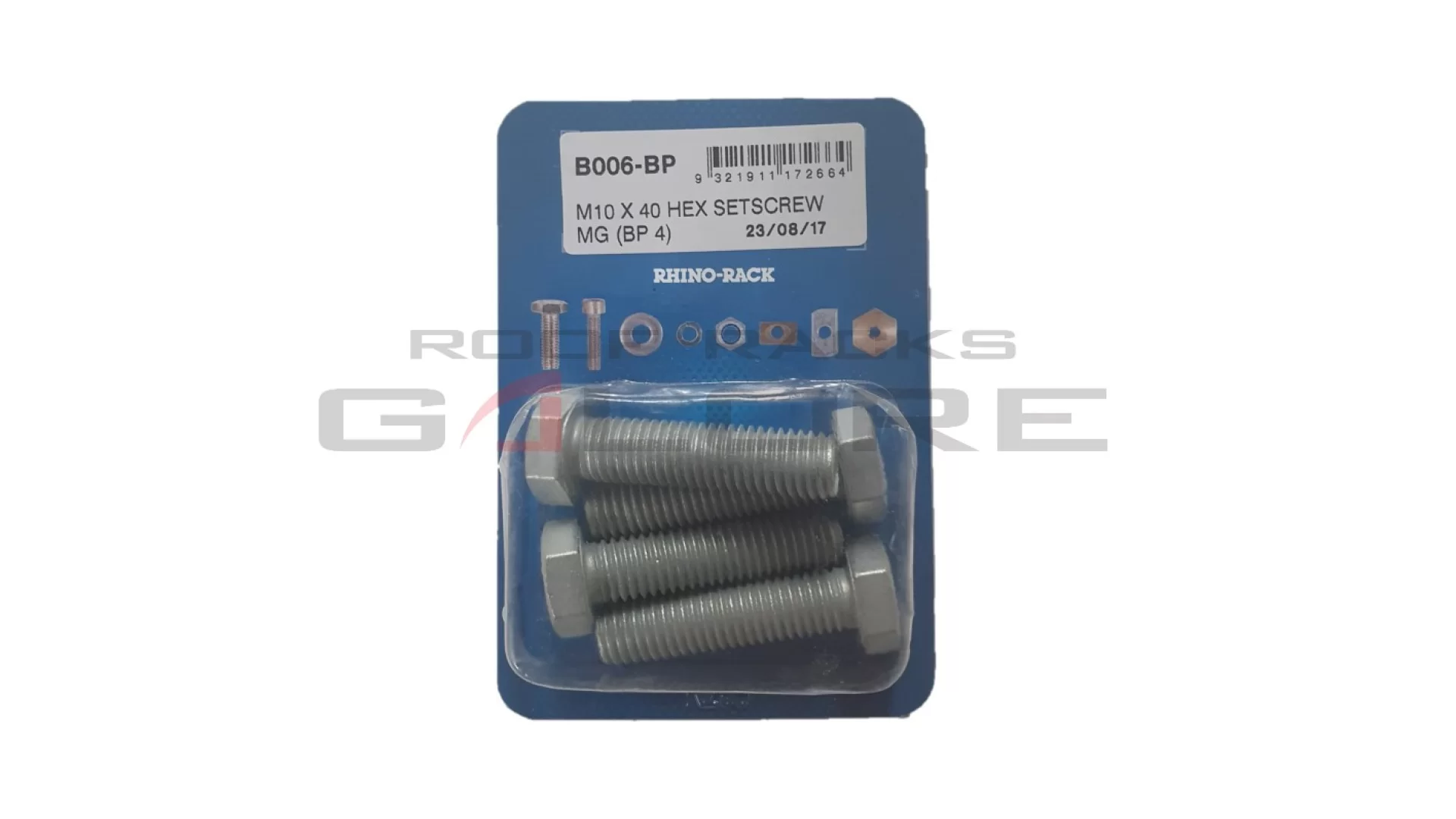 Rhino Rack M10 X 40 HEX SETSCREW MG (BP 4) B006-BP