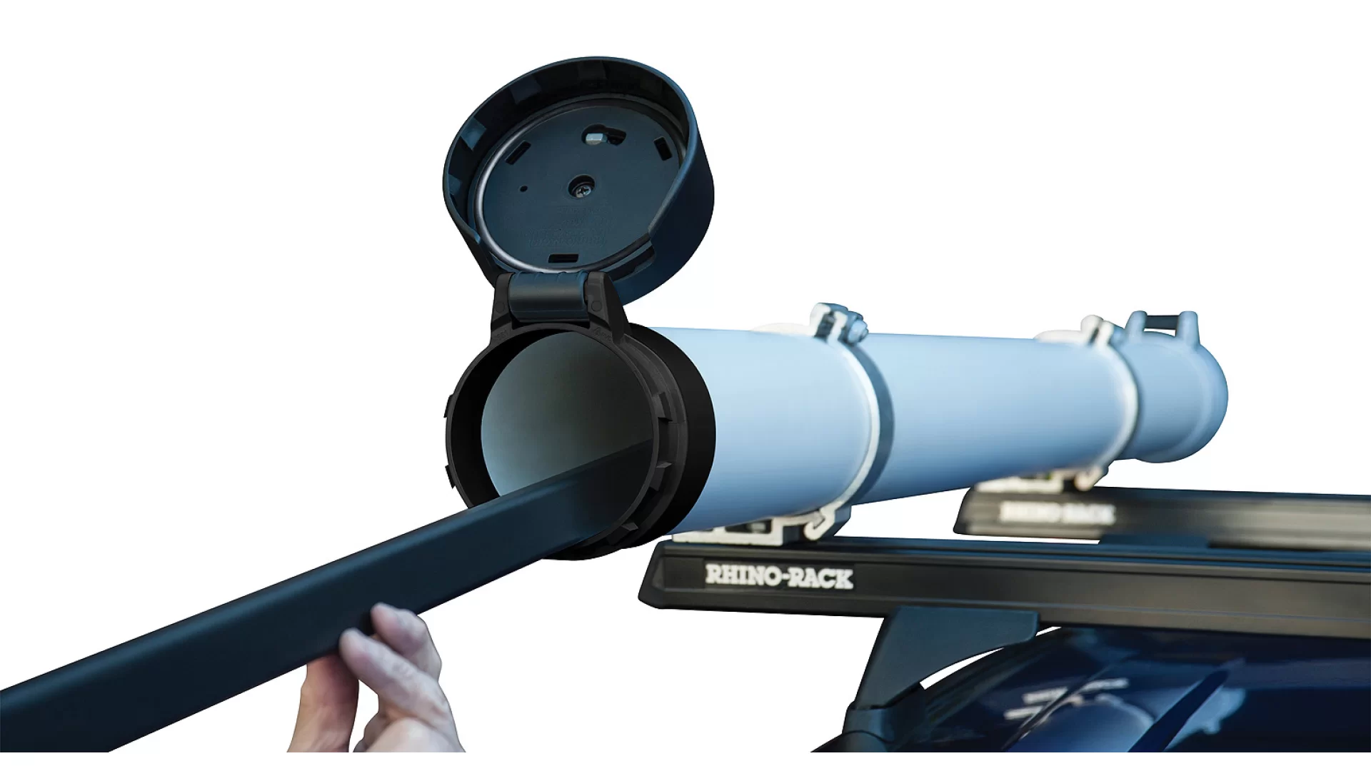 Rhino Rack Single Conduit Locking End Cap (100mm / 3.9inches) - LSE100H - View 5