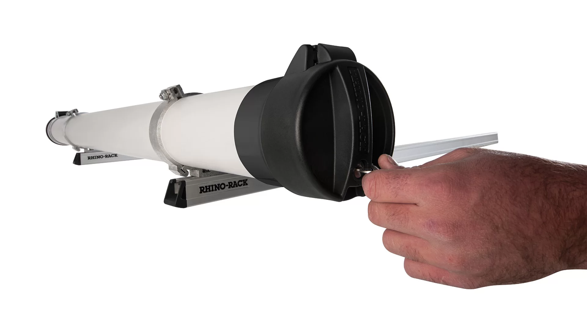 Rhino Rack Single Conduit Locking End Cap (100mm / 3.9inches) - LSE100H - View 1