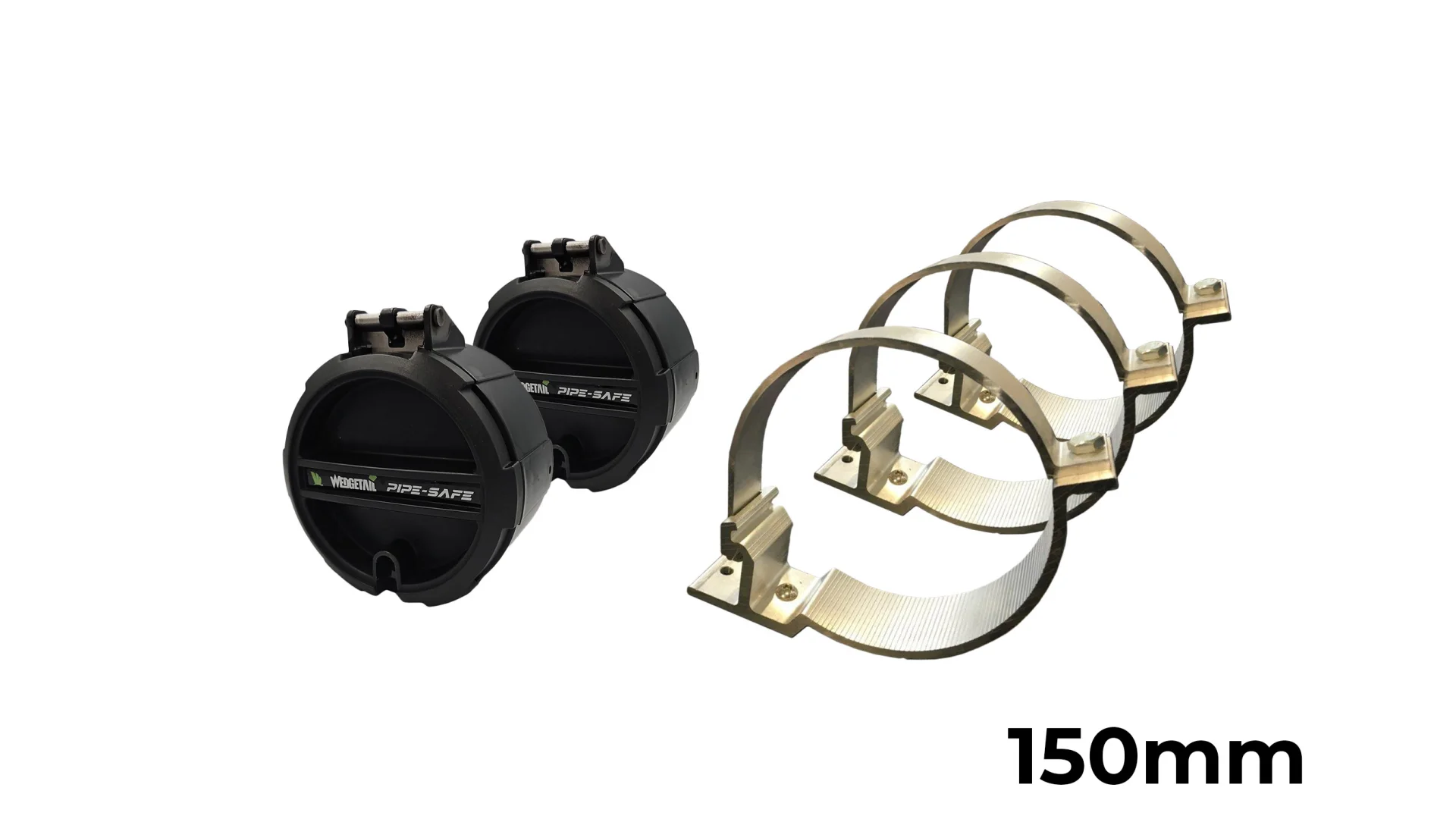 Wedgetail Trade Accessory 3 Brackets Two End Caps No Pipe - Side Mount - RWA-CB1003NP