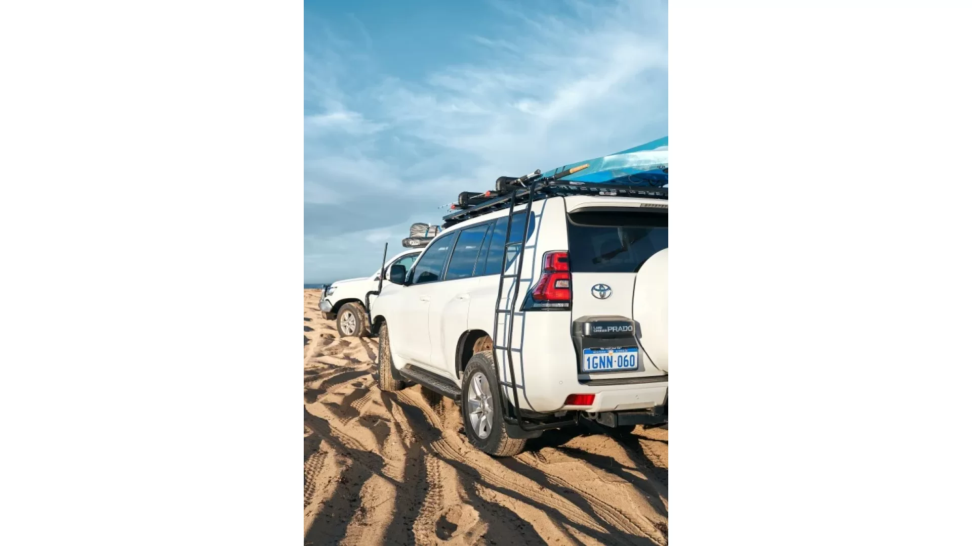 Tracklander Side fixed ladder complete kit suits Toyota Prado 150 series LWB with TLRAL22FT, TLRAL18FT and TLRAL14FT Roof racks - TLRSFLGKIT9 - View 3