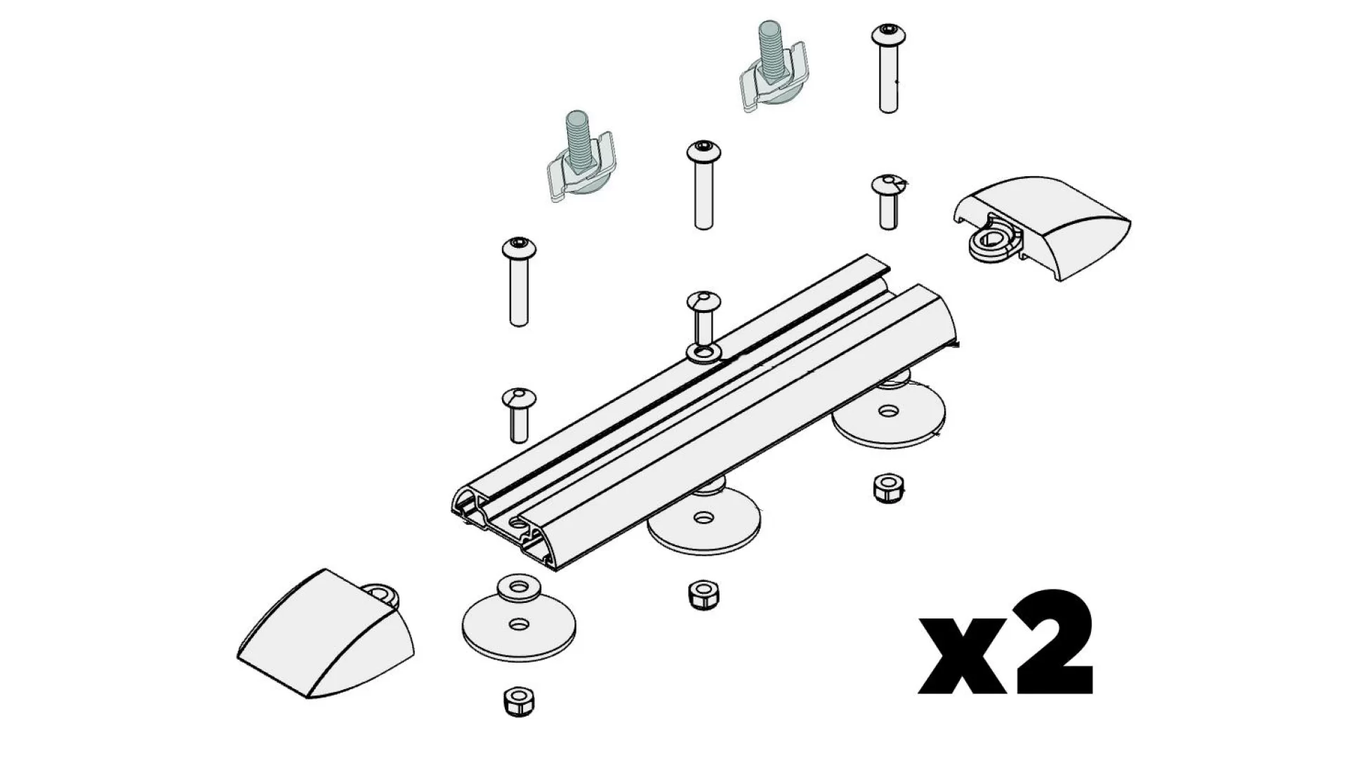 Yakima LNL Permanent Mount Kit Pack of 2 - 9831032