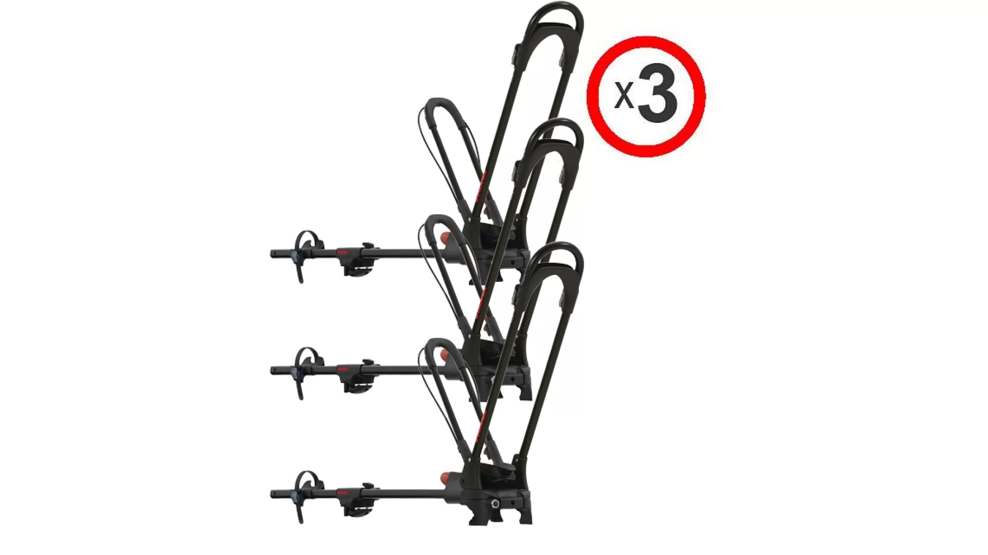 Yakima FrontLoader Black Roof Mounted Bike Carrier x 3 - 8002104