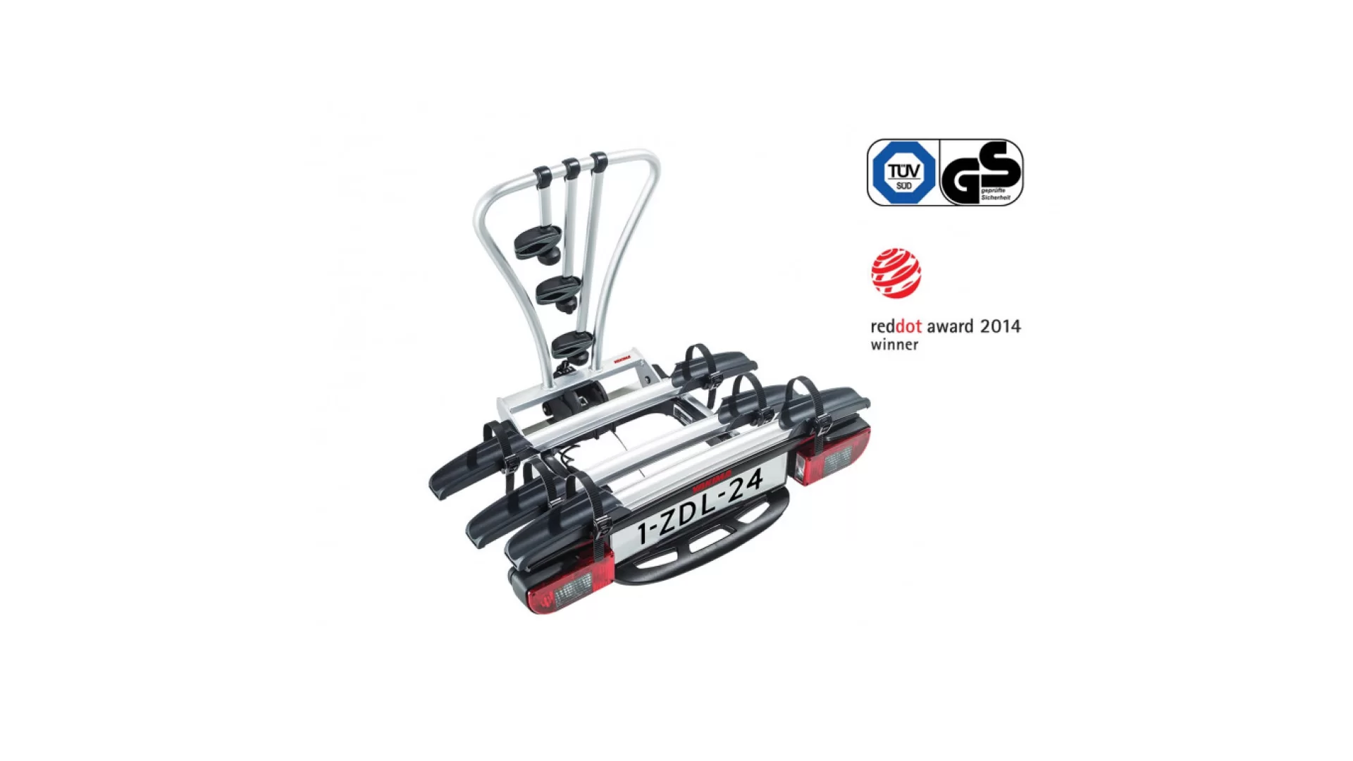 Yakima JustClick 4 bike tow ball mounted carrier combo (8002494 + 8002488)