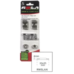 ROLA M8 DROP AND TURN CHANNEL NUT SET RWSLAN
