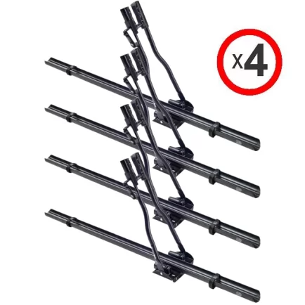 Cruz Race black roof mounted bike carrier x 4 with matching locks (940-015)
