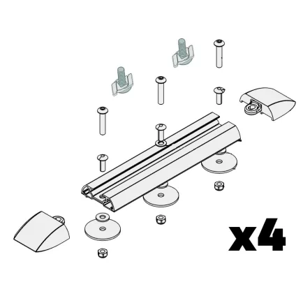Yakima LNL Permanent Mount Kit Pack of 4 - 9831034